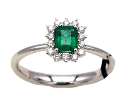 Ringe Recarlo Dame in Weißgold Smeraldo 0.51 Ct R79CC038/SM015-14 - R79CC038/SM015-14